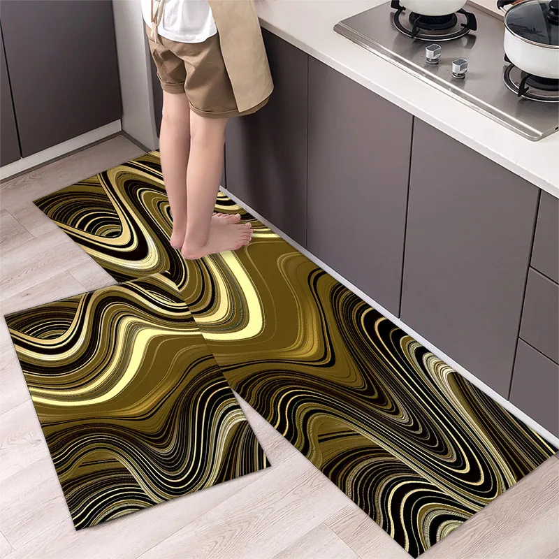

Modern Anti-slip Kitchen Mat Home Entrance Doormat Absorbent Area Wear-resisting Rugs Living Bedroom Prayer for Bathroom Carpet
