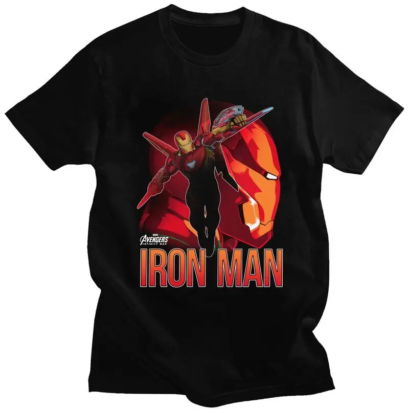 

Iron Man Profile T Shirt for Men Pre-shrunk Cotton Tshirt Unique Tee Short Sleeved T-shirts Fitted Clothing
