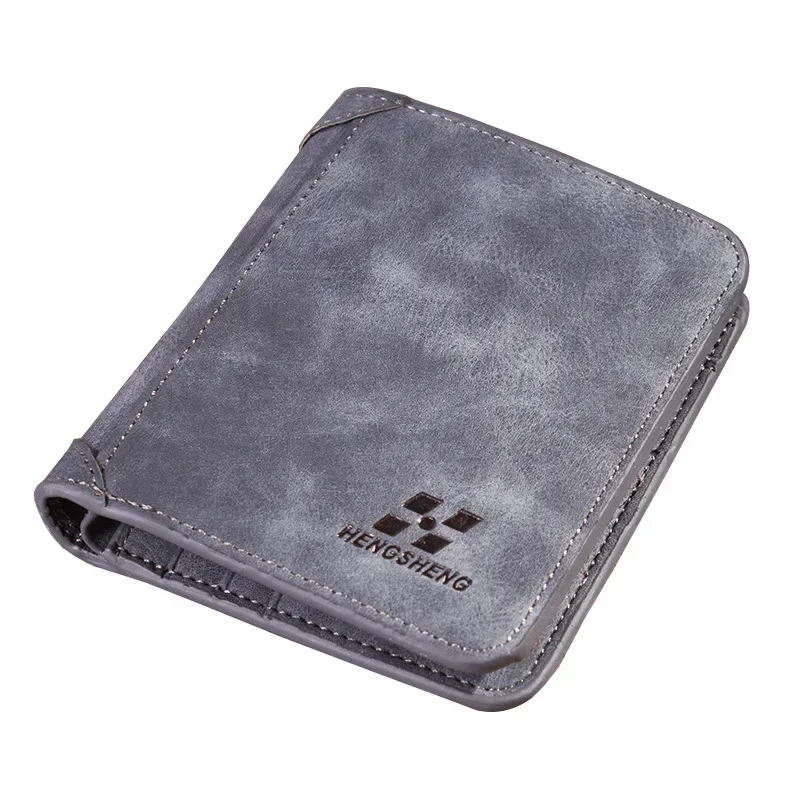 Leather Wallet Men's Leather Wallet Billfold Slim Hipster Cowhide Credit Card/ID Holders Inserts Coin Purses Luxury Business Foldable Wallet