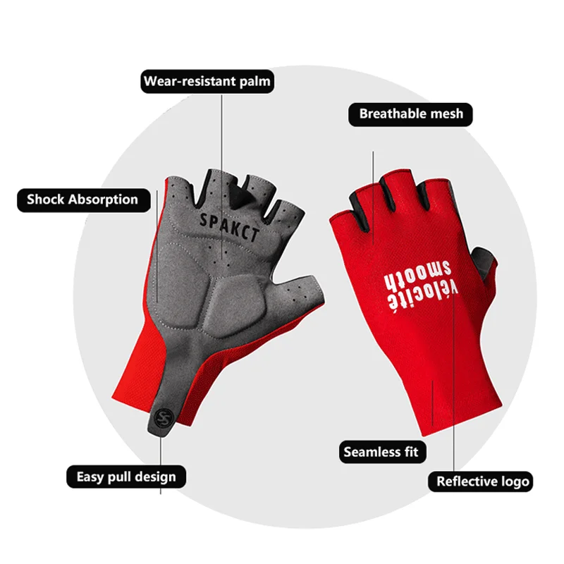 Bicycle Fingerless Gloves Men Women Gym Running Fitness Sport