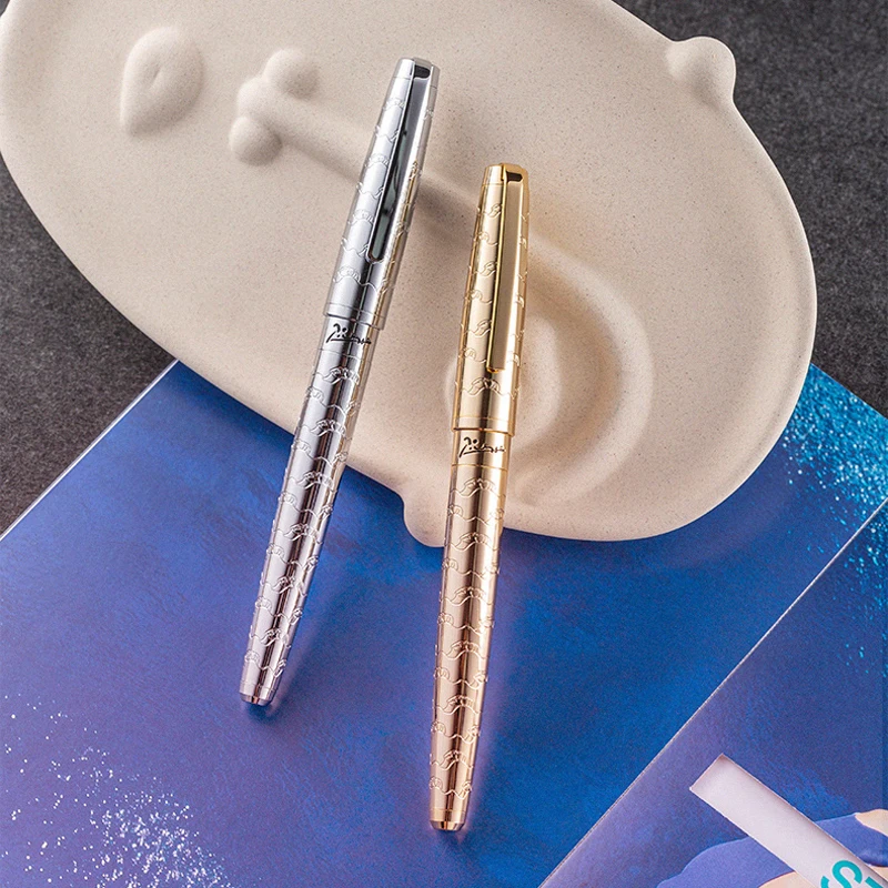 

Picasso Pimio 918 Dreamy Polka Shining Fountain Pen Fine Nib Gold/Silver Trim Ink Pen Luxurious Writing Gift Pen Set