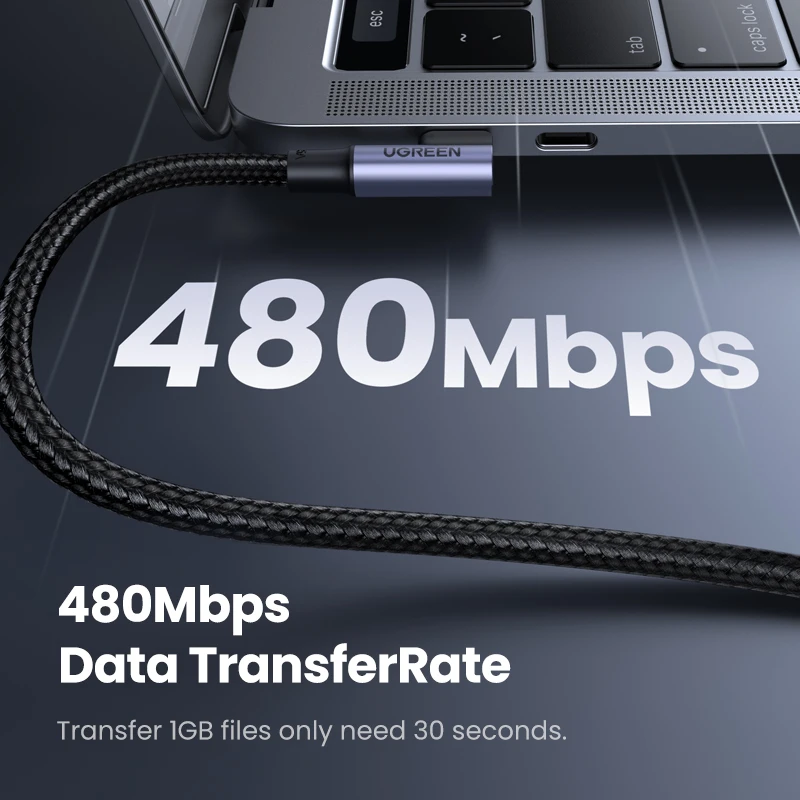 유그린 엘보우 케이블 PD100W 60W USB C to USB 타입 C 케이블 아이폰 17 16 맥북 삼성 QC4.0 3.0 90도 케이블 고속 충전