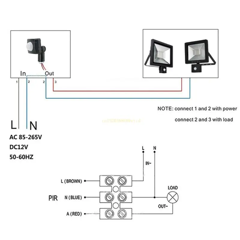 

85~265V 160 Degree PIR Motion Sensor Switch Auto On Off Light Switch