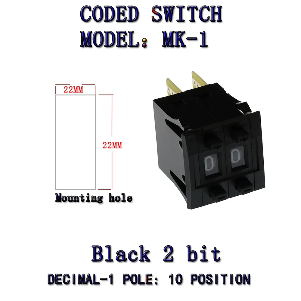 MK-1 BCD 0-9 coding switch 0-9 code toggle switch 1/2/3/4 digital 11 contacts