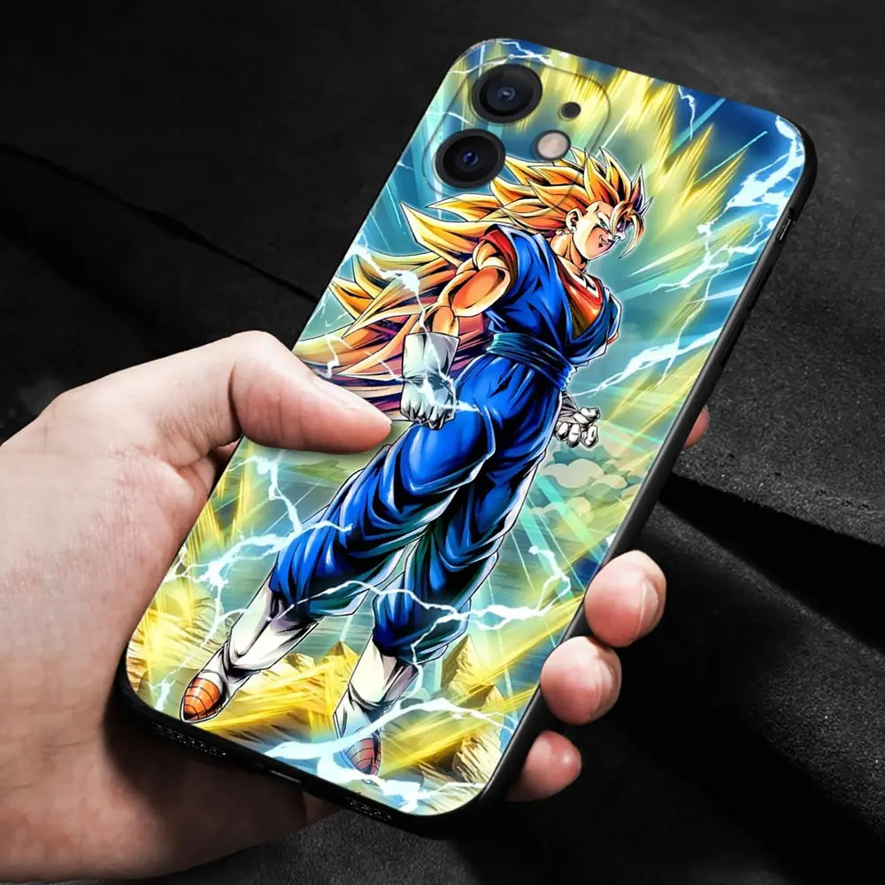 iphone 13 pro max case leather Phone Case for iPhone 13 11 12 Pro XS Max X XR 13mini 8 7 Plus 12mini 6S Cover Silicon Bumper Japan Anime Dragon Ball Super Goku iphone 13 pro max leather case