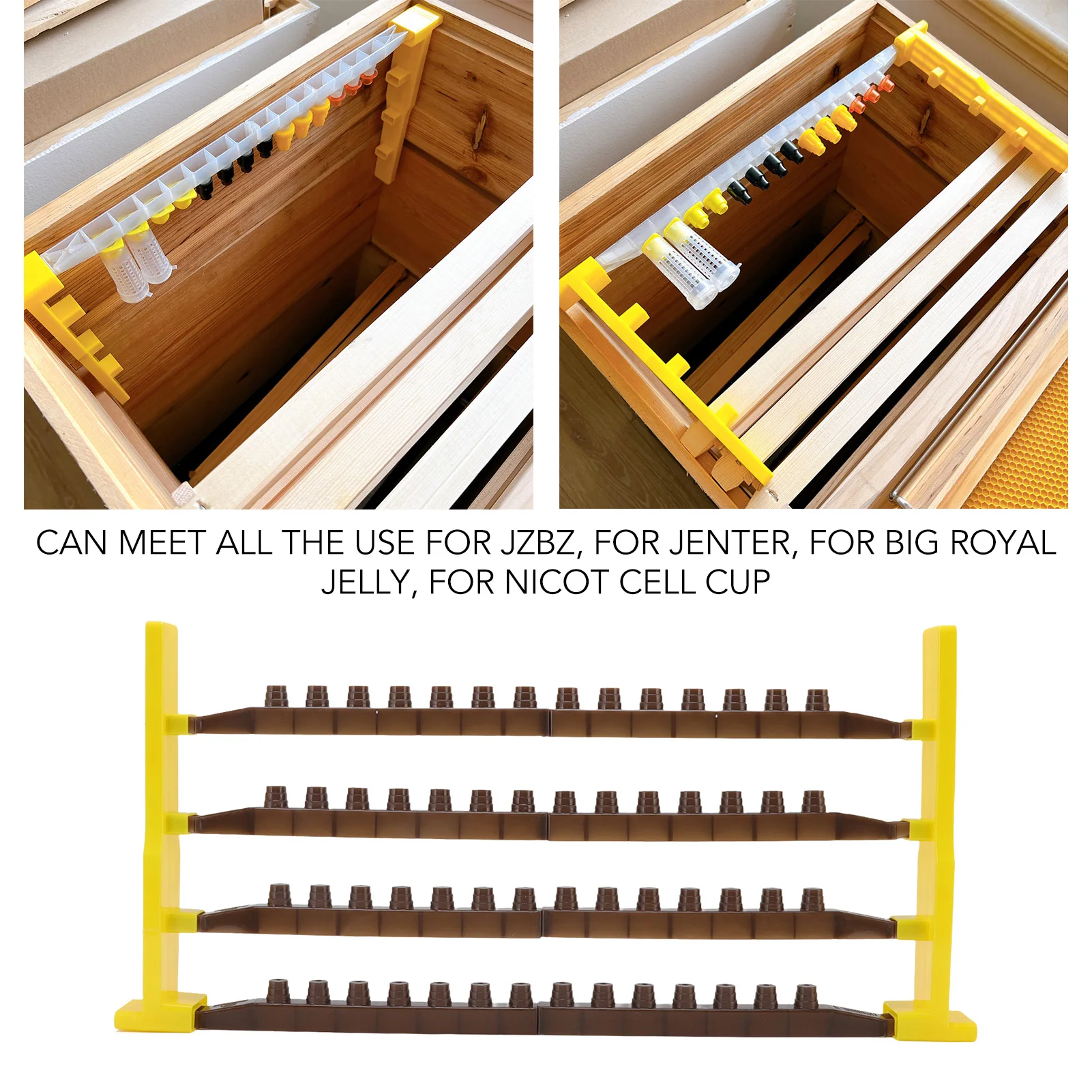 Queen Bee Cell Frames Queen Bee Rearing Base Cell Frames Multifunctional Beekeeping Base Cups Beekeeping Equipment