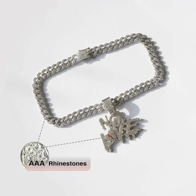 Chrome Hearts Miami|unisex Iced Out Snake Chain Necklace