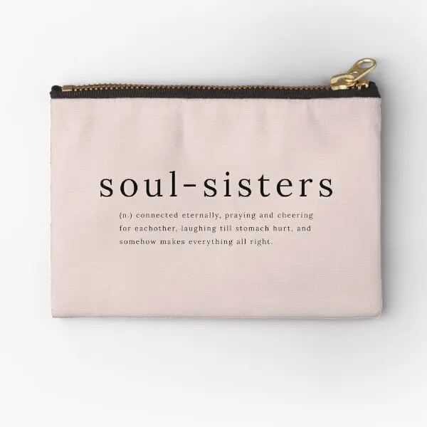 

Soul Sisters Definition Quote Zipper Pouches Panties Women Bag Money Underwear Cosmetic Storage Wallet Key Socks Pure Small