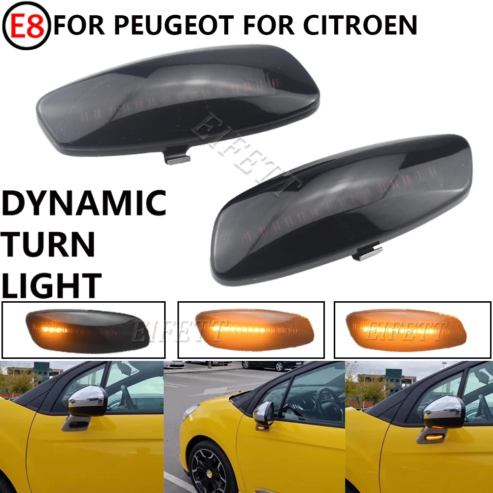 

Dynamic Flashing LED Side Marker Turn Signal Light For Citroen C4 Picasso C3 C5 DS4 For Peugeot 308 207 3008 5012 Indicator Lamp