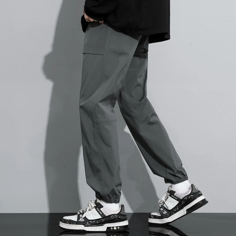 Men Trousers Spring Outdoor Solid Color Waterproof Casual Pants Oversize Tactical Pants Japanese Street Style Unisex Sweatpant