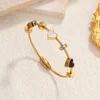 Fashionable Simple Love Shell Round Bracelet Zircon Butterfly Roman Numeral Women's Bracelet Couple Accessories 4