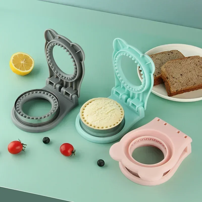 1Pcs Round Square Sandwich Cutter Cutting Die Handguard Stainless Steel Baking Tool Cake Biscuit Toast Sandwich Bread Mold cookie cutter baking mold cookie mould cookie maker press kit