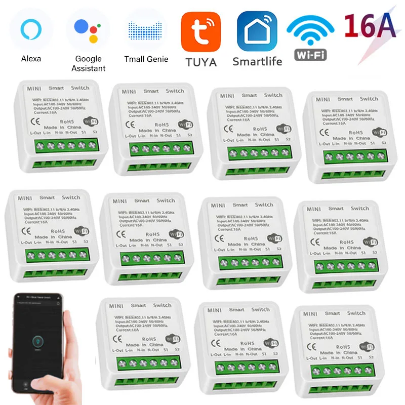 Умный выключатель с Wi-Fi 10 А/16 А | Строительство и ремонт