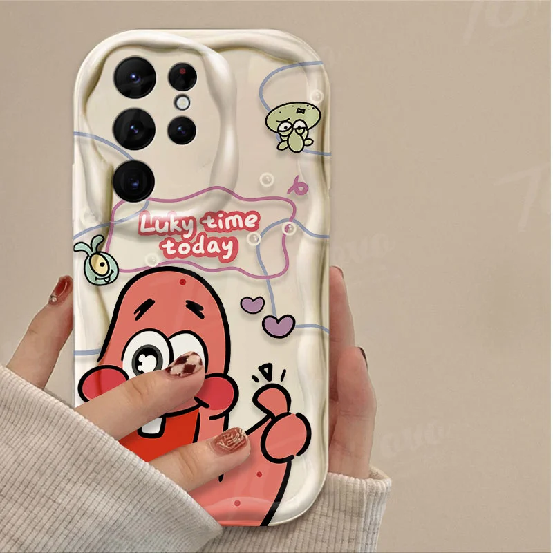 thumbnail image 1 of Phone Case For Samsung Galaxy S24 Ultra S23 S22 Plus S21 S20 FE A25 A55 A35 Graffiti SpongeBobs Patrick Star Wave Silicone Cover, 1 of 5