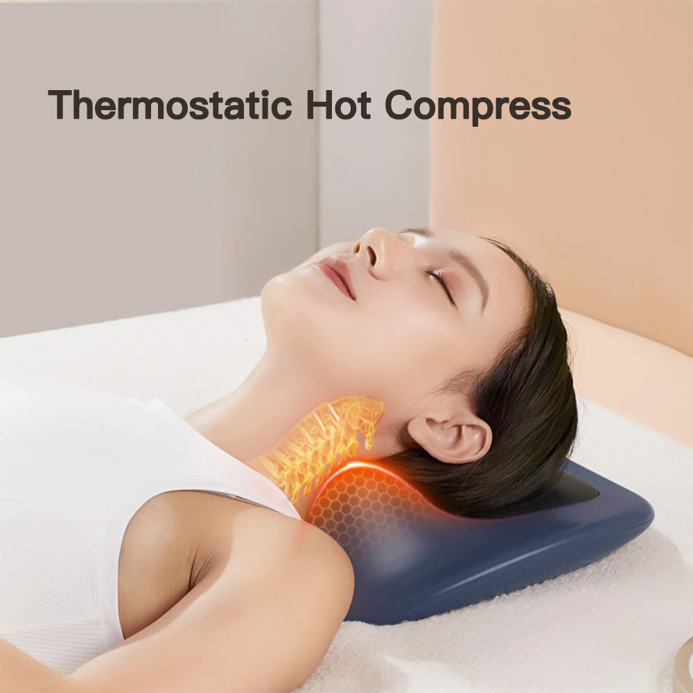 

Electric Pulse Neck Shoulder Massager Pillow Multifunctional Heating Kneading Massage Infrared Therapy Shiatsu Neck Massager