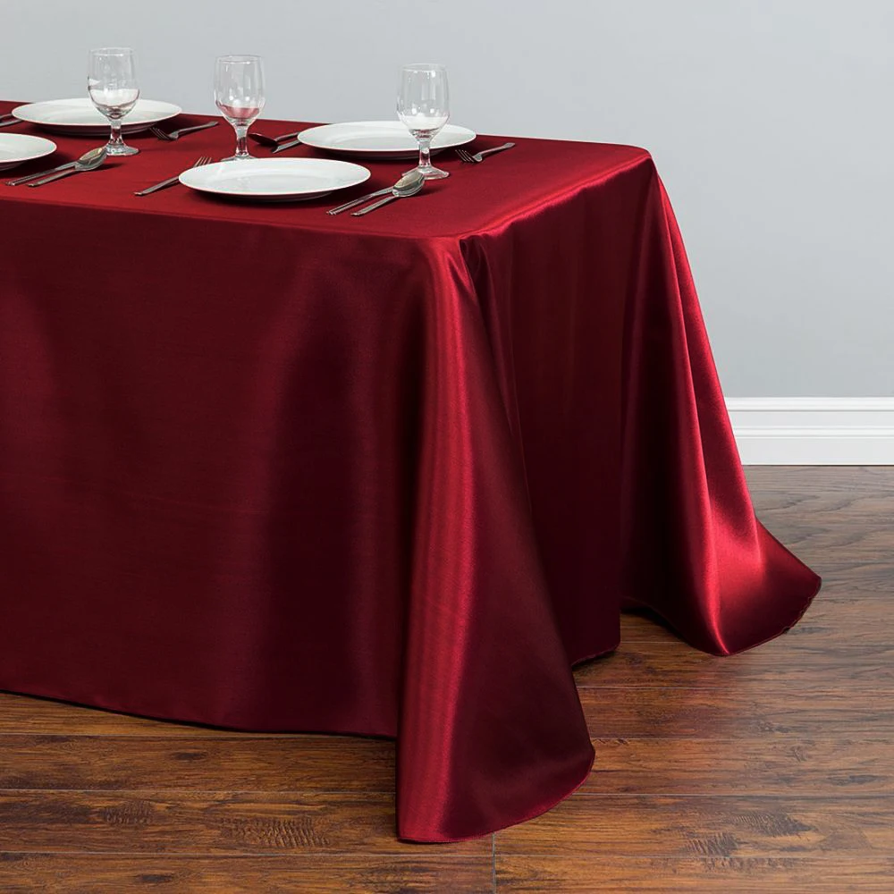 

Rectangular Table Cloth Satin Tablecloth Table Overlay Cover Square Table Cloth Party holiday dinner wedding banquet decoration