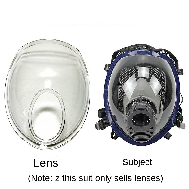 Spherical Screen Headband For 3M 6800 Gas Dust Mask Full Face Chemical Respirator PC Transparent Protective Face Shield