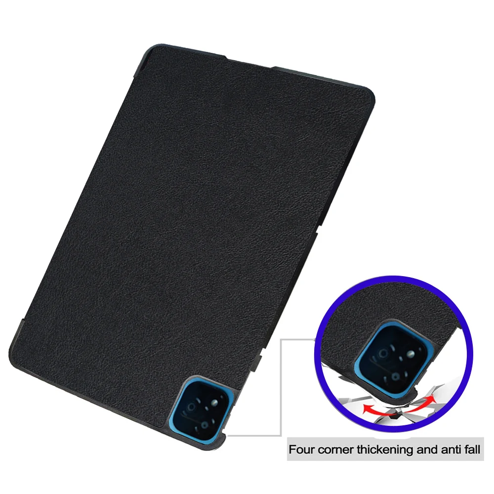 Slim Tri-Folding Smart Sleep/Wake PU Tablet Case with Stand