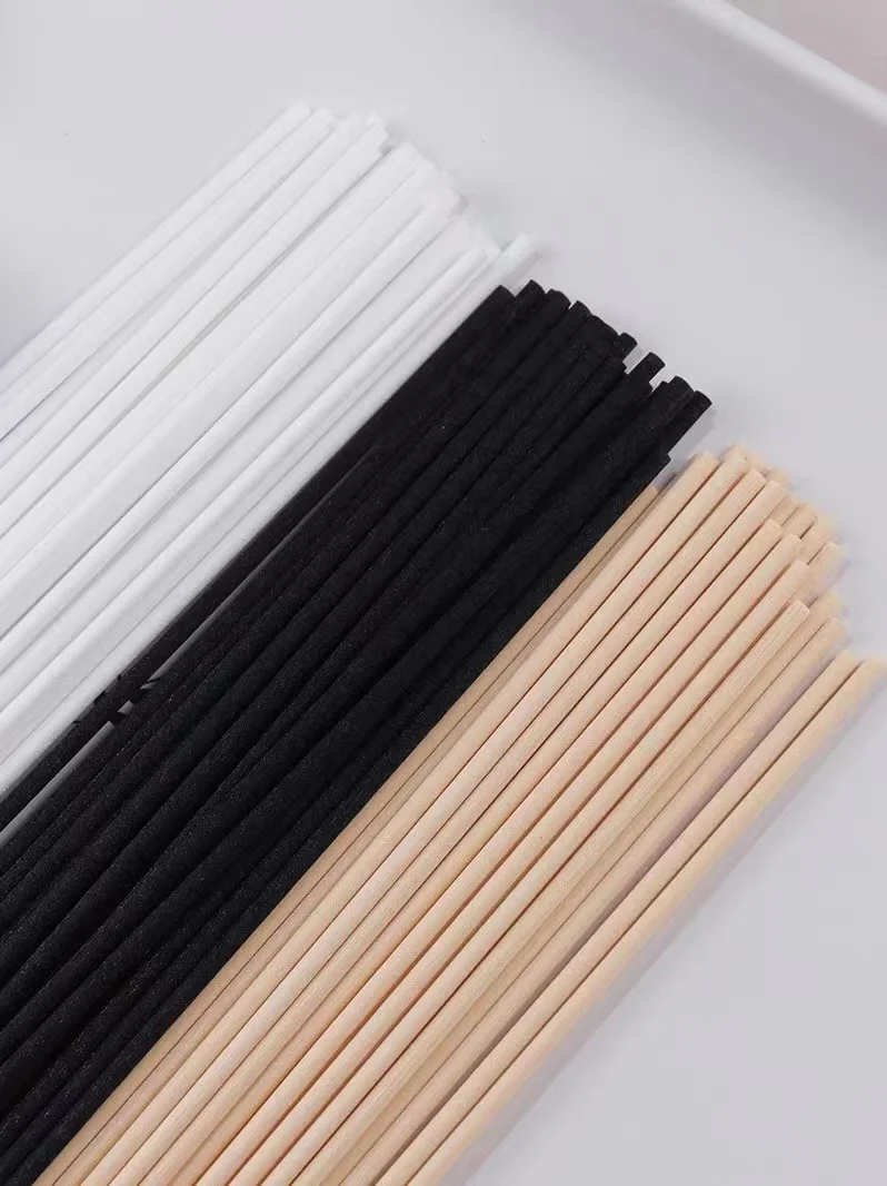Home Fragrance Essential Oil Diffuser Sticks Black and White Fiber Rattan Sticks Home Decor 1000PCS L22/25/30CM X3/4/5MM home fragrance products