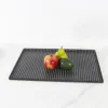 Modern simple hollow tray rectangular black metal living room coffee table tea tray decorative ornament soft decoration jewelry 3
