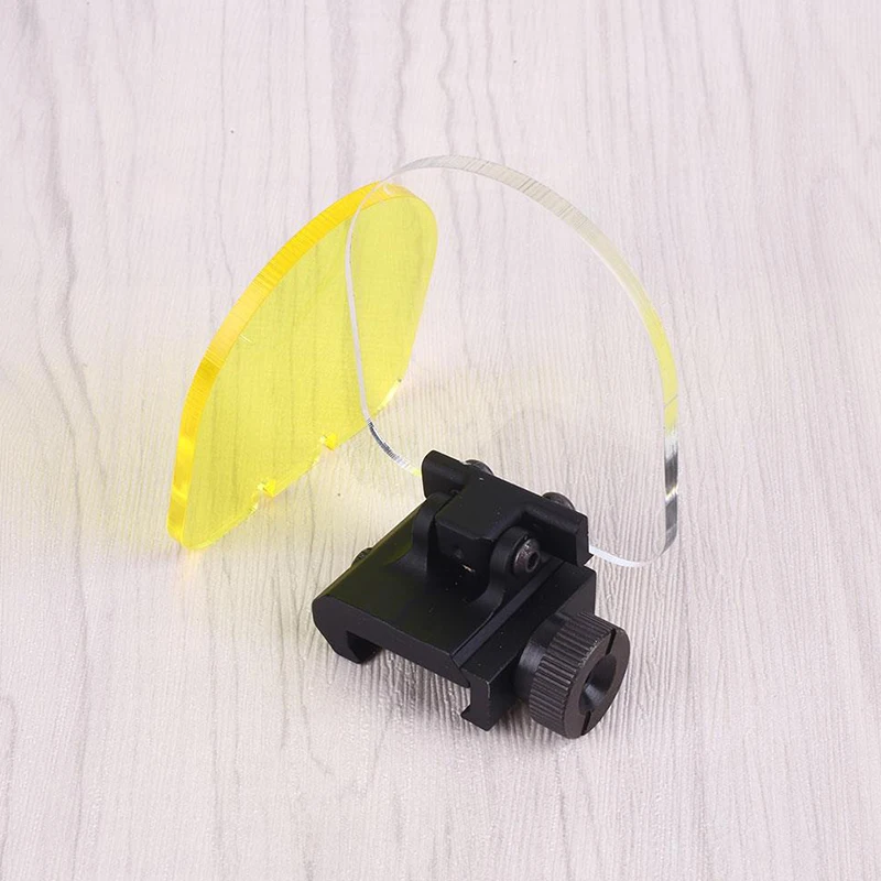 Red Dot Sight Rifle Lens Protector Riflescope Transparent Bulletproof Lens Protector Red Green Dot Sight Lens Cover Foldable Rifle Airsoft Scope Shield Rail Mount