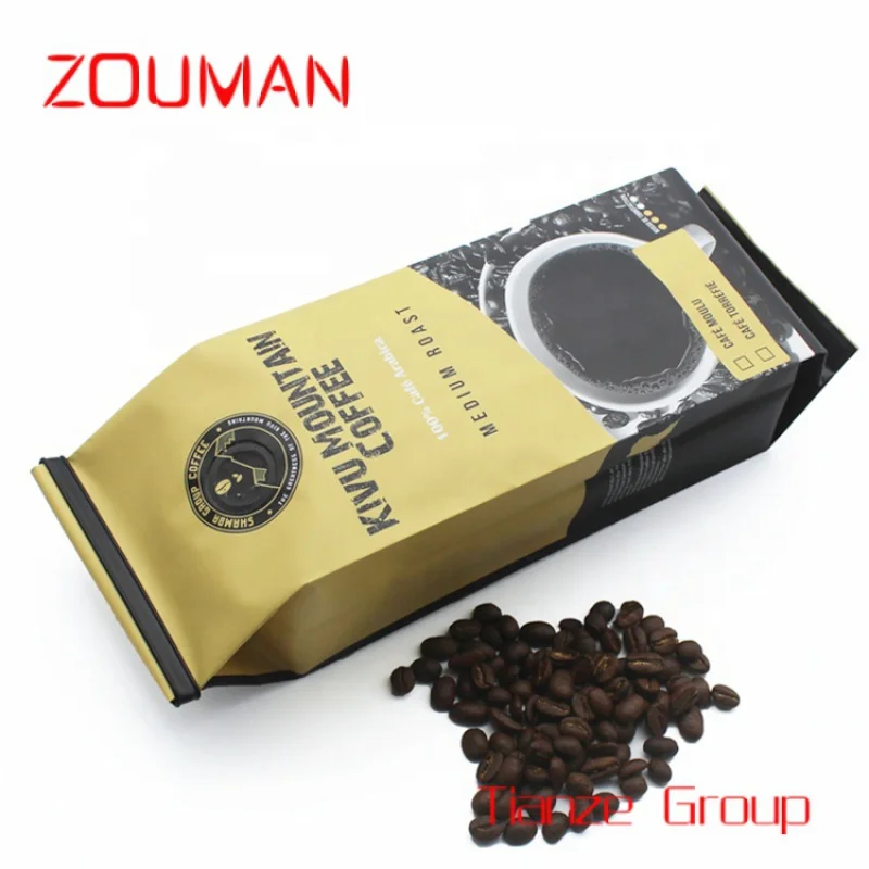 

Custom , Custom coffee bean packaging 250g 1kg coffee pouch with valve aluminium foil plastic bags for coffee packaging