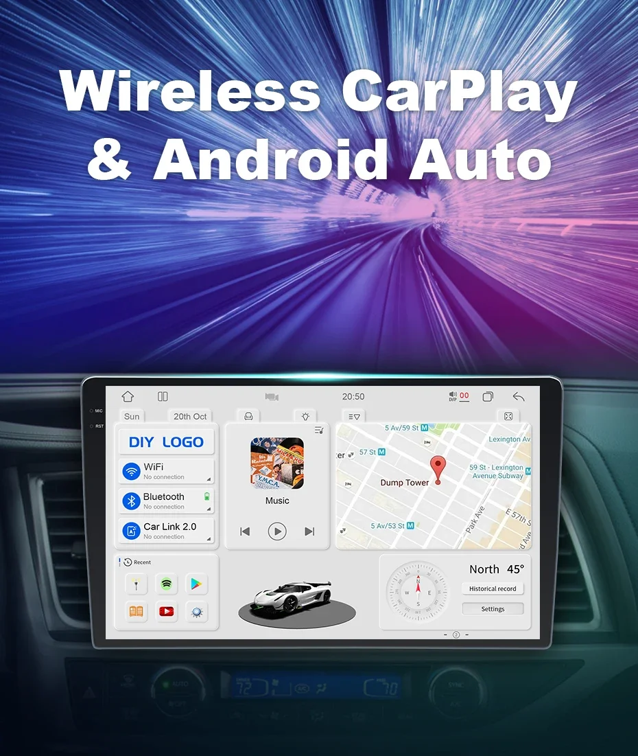 カーマルチメディアプレーヤー,カーラジオ,Android 13,9インチ
