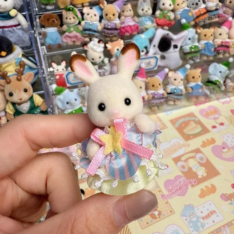 Sylvanian Families Anime Dollhouse Furniture Toys Girl Calico Critters Cute Gifts for Girls Figures Ternurines Small Baby Kids 6 For animal toy set,anime girl figures,doll house toys,dollhouse furniture set,cartoon toy