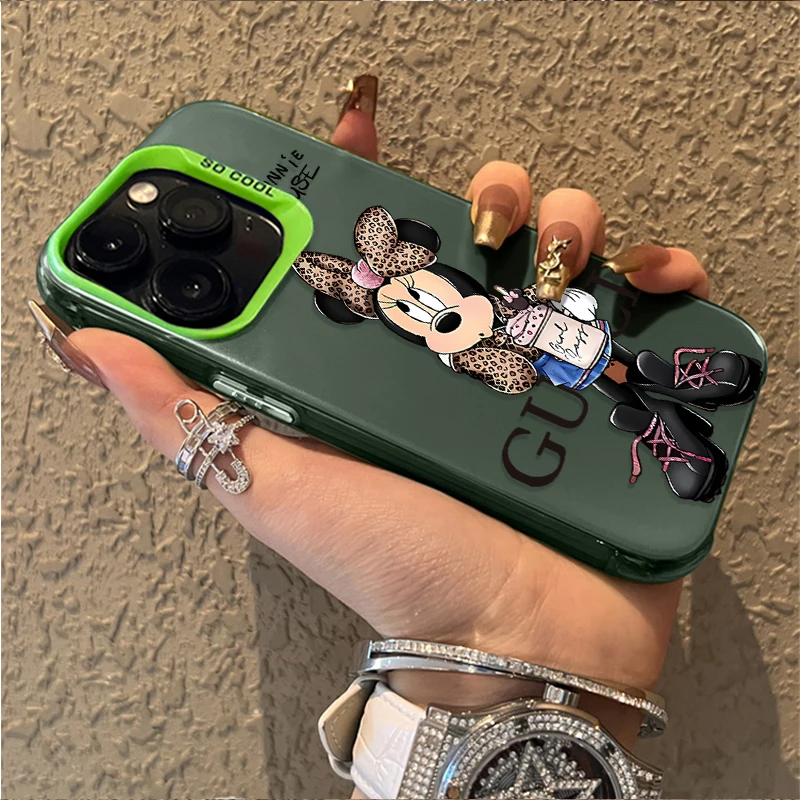 ตัวเลือกสินค้า เคสไอโฟนลายมินนี่เมาส์น่ารัก ป้องกันการตก กระชับมือ