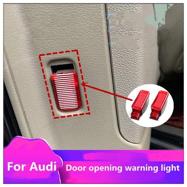 Decoración de puerta de coche, luz LED de advertencia para Audi A3, A4, A5,  A6, A7