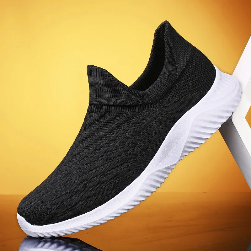 MAEDEF Men Casual Shoes Slip-On Solid Color Summer Lightweight Sneaker High Quality Flats Breathable Running Walking Travel Shoe