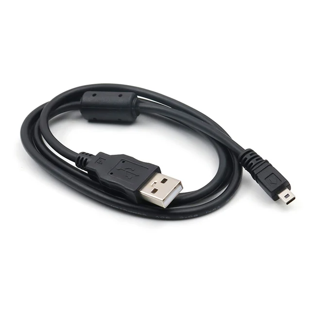 USB to Mini 8pin Digital Camera Cable for Nikon Olympus Sony Casio Sanyo Fuji Panasonic Mobile Phone Core 8Pin USB Data Cable 2