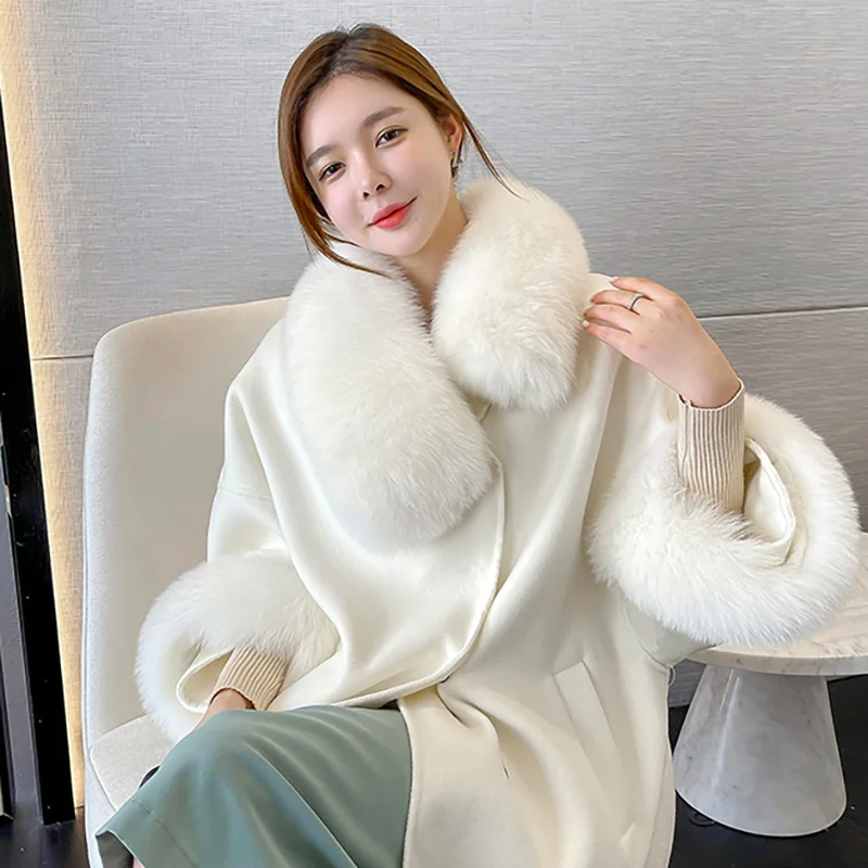 Winter Natürliche Fuchs Pelz Kragen Hals Wärmen Pelz Schals Frauen Pelzigen Pelz Schal Ärmeln Luxus Mantel Jcaket Weibliche Echtpelz Manschetten Set – Detail 9