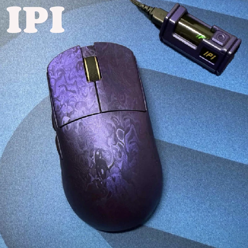 新しい IPI Qi プロカーボンファイバーマウス Paw3950 ワイヤレス
