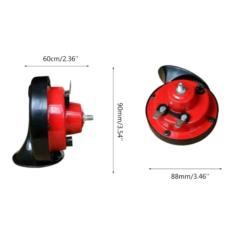Universal 300DB Loud Car Air Horn 12V Trumpet Super Train Horn t.u.k. Vehicle Dual-tone Electric Snail Air 30W 5A