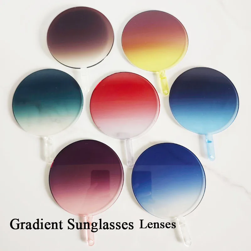 Gradient Sunglasses Lenses Tinted Dyeing Series HD UV400 Resin Blue Brown Grey Pink polarized replacement lenses