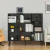 Yaharbo 10 Cube Bookshelf,3 Tier Bookcase With Legs,Black Mid-Century Modern Bookshelves,Large Free Standing Open Storage 2