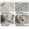 Dish Drying Rack Bowl Drainer Over Sink Drainer Draining Rack Organizer Kitchen Sink Basket Tableware Narrow Cup Holder Shelf 6