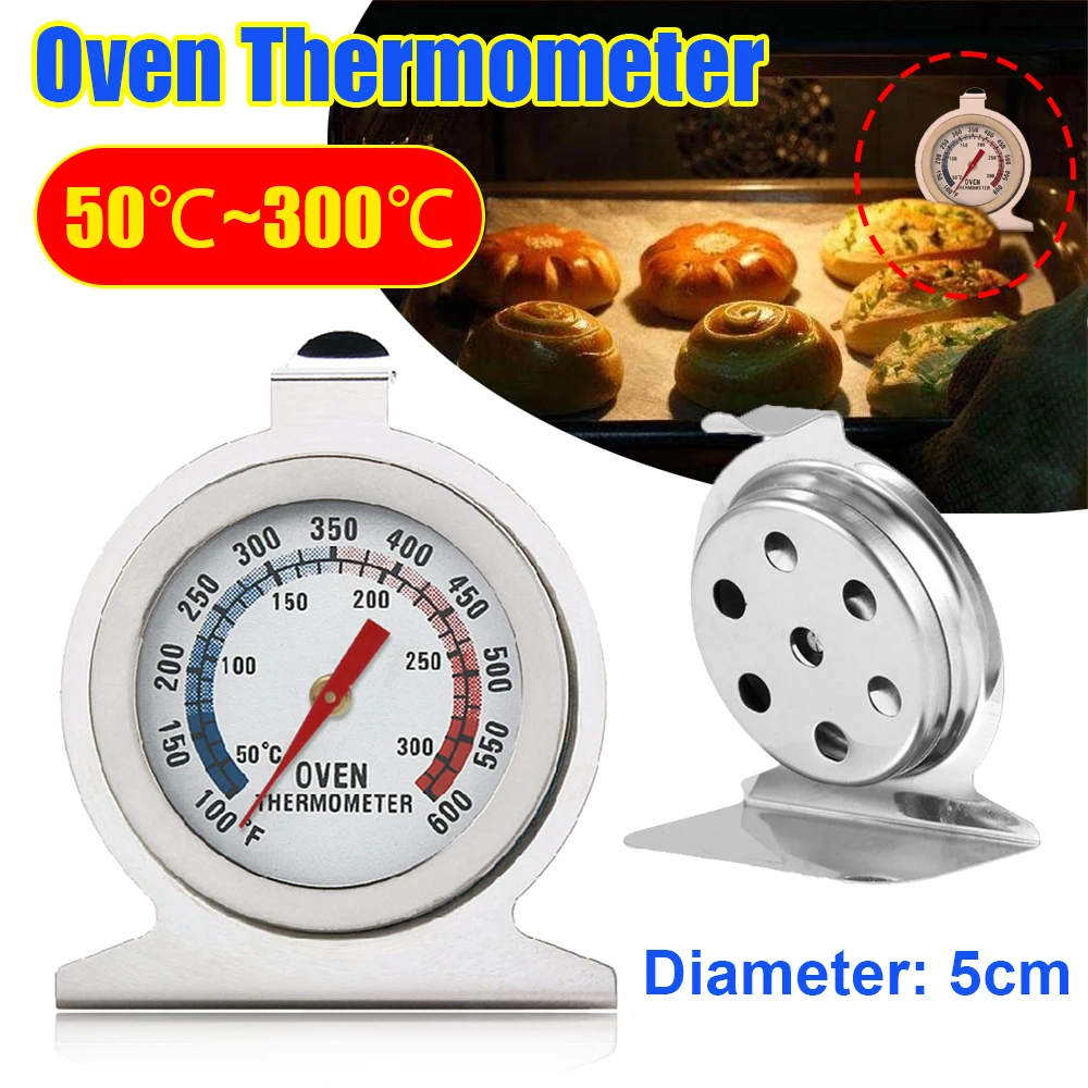 

Oven Thermometer Stainless Steel Oven Thermometer Hang Or Stand Gauge Food Meat Bread Household BBQ Thermometer Kitchen Tools