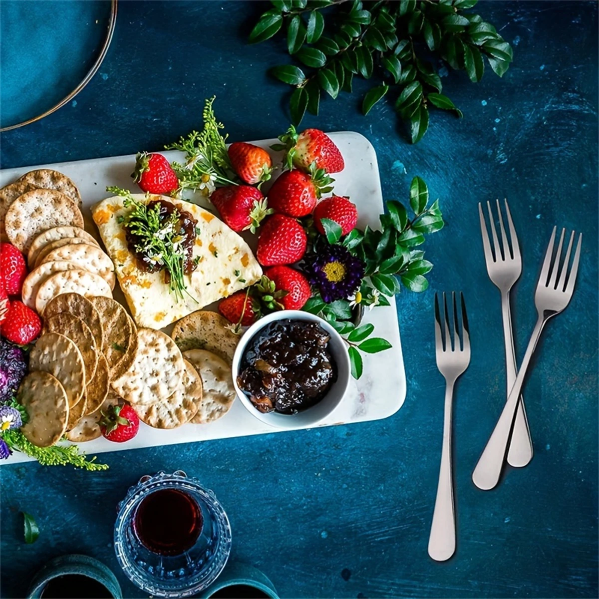 Cutlery Set Western Style Cutlery Set Picnic Cutlery Set Stainless Steel Cutlery Set Picnic Tableware Camping Cutlery Set 8pcs Stainless Steel Salad Fork Dessert Fork Set Dishwasher Safe