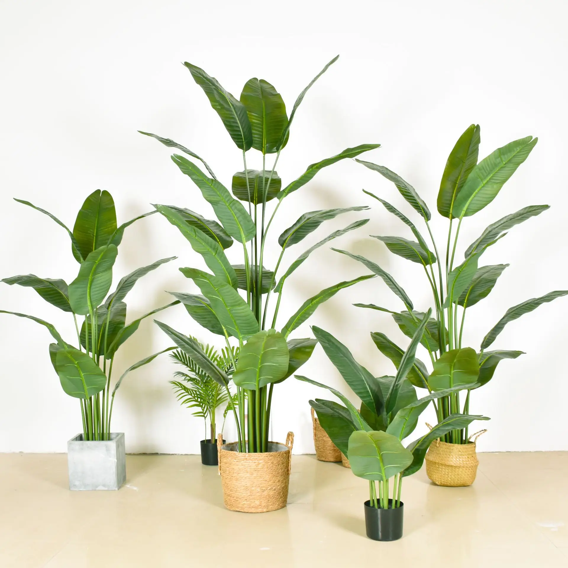 

2.2m Large Artificial Plants Indoor Home Room Decor Ornaments Fake Trees Strelitzia Reginae Aiton Ravenala Madagascariensis Sonn