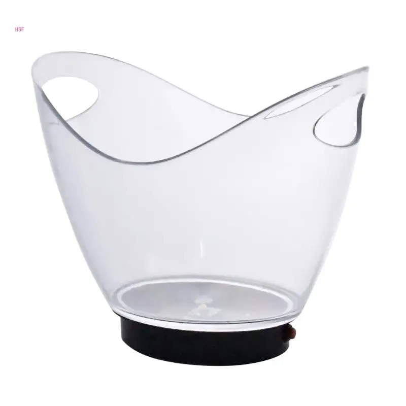 

Ведро льда двойной ручки прозрачное светящее Красочные светящиеся ведра льда