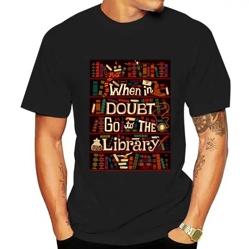 

Men tshirt Go to the library Books T Shirt Printed T-Shirt tees top