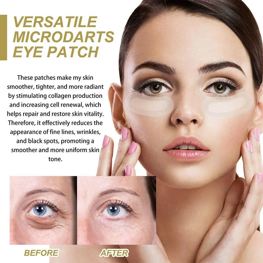 

New Hyaluronic Acid Microneedle Eye Patches Mask Anti Wrinkle Fade Dark Circles Eye Bags Moisturizing Brighten Eye Care Mask