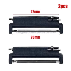 Versatile Watch Strap Adapter with Quick Release Pins, Watchband Connectors Accessories (Black - 22mm to 20mm)