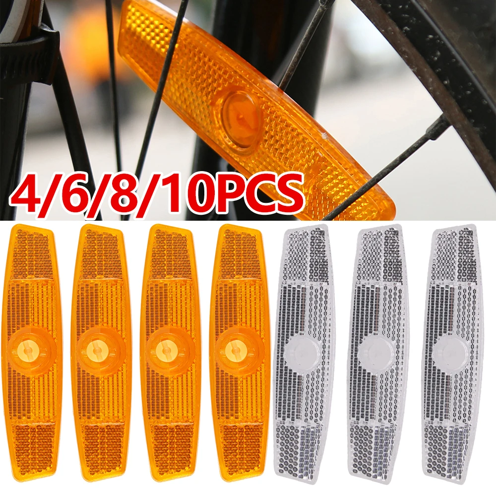 4-10pcs Bike Spoke Reflectors MTB Road Bike Warning Spoke Safety Reflector Lights Bicycle Wheel Rim Lights Cycling Accessories bike accessories