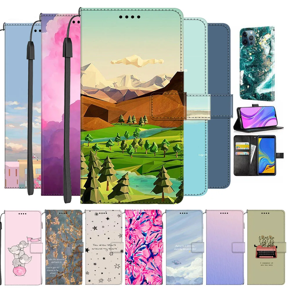 Leather Cases For Motoroal MOTO G PURE Wallet Elegant Flip Book Cover For Moto G60S Phone Bags Card Sleeve Holder Hand Strap