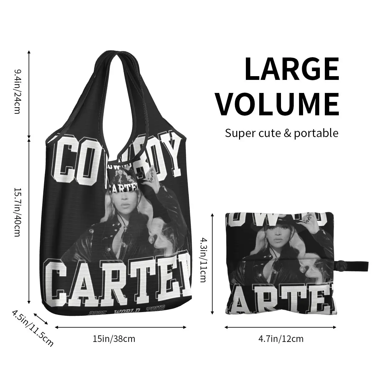 Beyonce cowboy carter クールバッグレア 2025ビヨンセ Beyonce Cowboy Carter Tour 2025 Print Shoulder Bag Hip hop