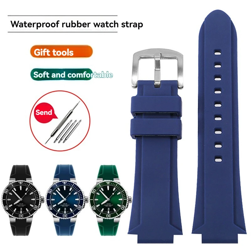 Enhanced Diving Sport Silicone Watch Strap - Modified Convex Rubber Watchband, Men's Waterproof Strap