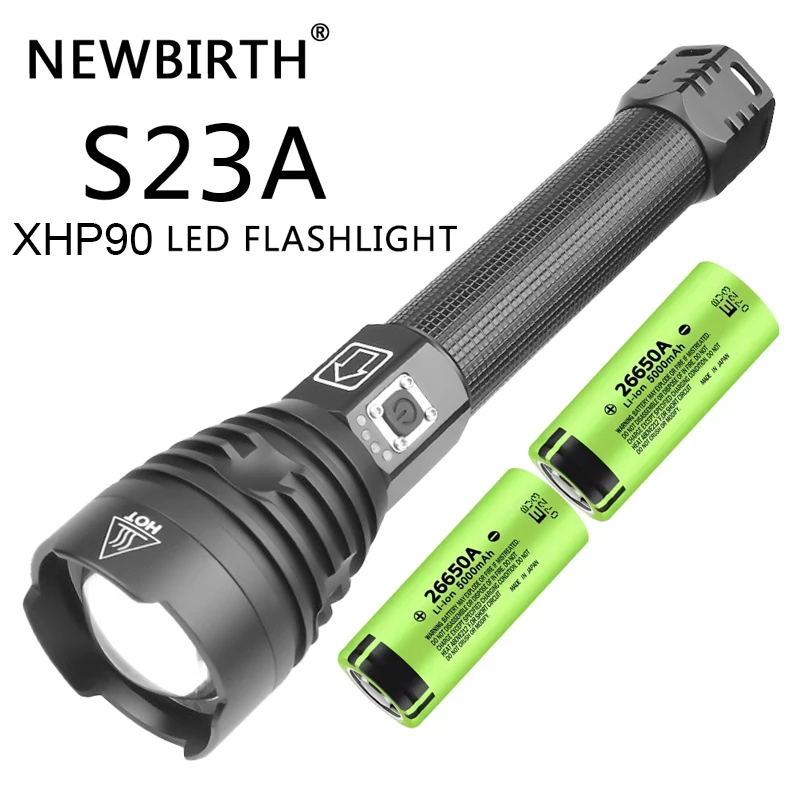 Puaida 2 Torce LED Tattiche 3000 Lumen, 5 Modalità, Zoom, Impermeabili IP65, Per Campeggio Ed Escursioni (batterie Non Incluse)